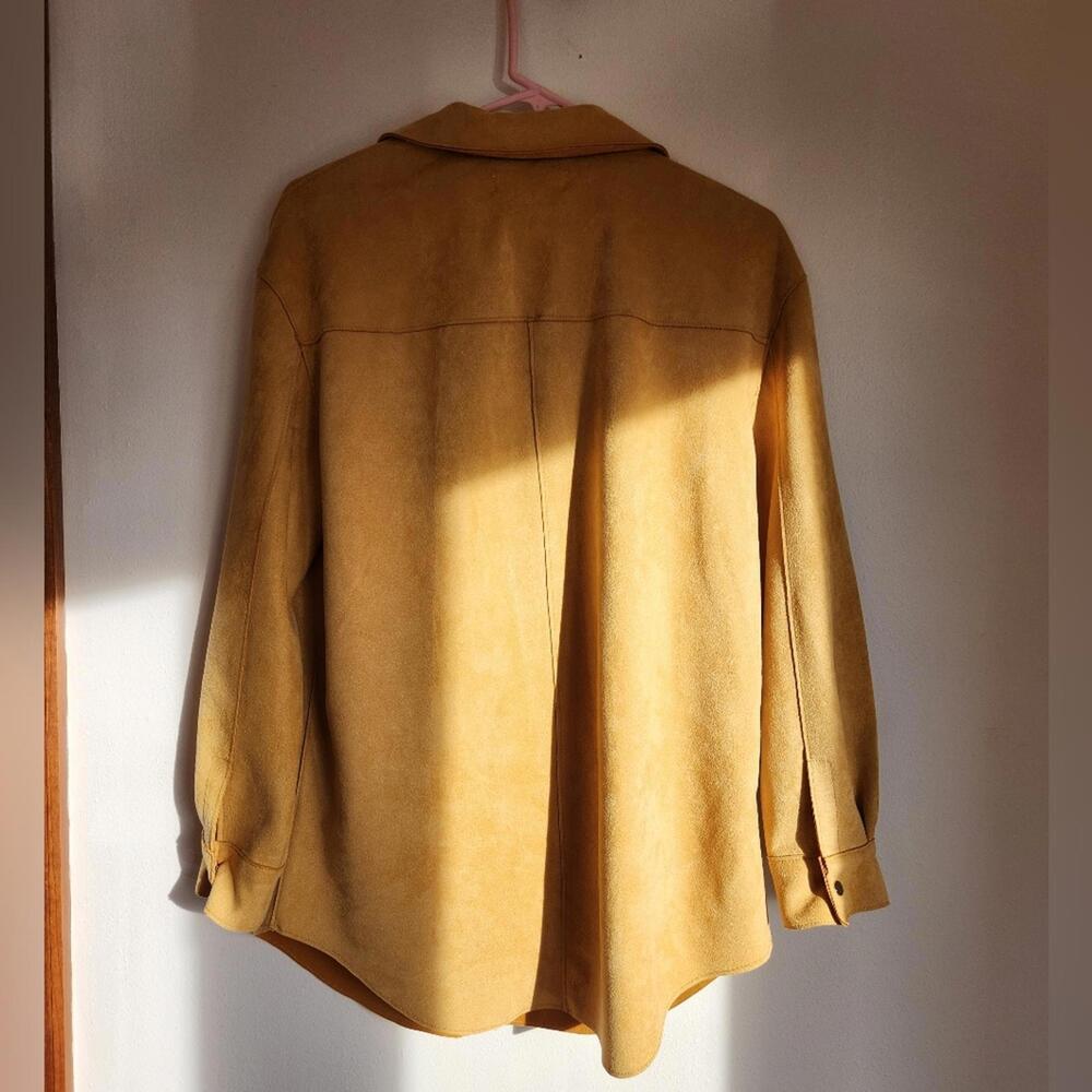 Anthropologie Mustard Suede Shacket SMALL - Picture 5 of 6